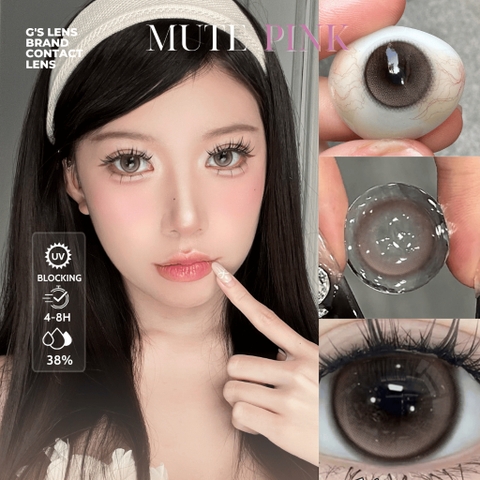 Kính áp tròng 6 tháng MUTE PINK màu hồng tự nhiên giãn tròng nhỏ GTRENDY - MCK1