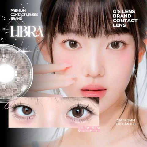 Kính áp tròng 1 ngày LIBRA màu nâu tự nhiên giãn tròng nhỏ ANGEL EYES