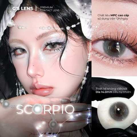 Kính áp tròng 1 ngày SCORPIO màu xám sáng tây giãn tròng nhỏ ANGEL EYES