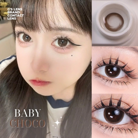 Kính áp tròng 6 tháng BABY CHOCO màu choco tự nhiên giãn tròng to GTRENDY - MC38