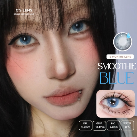 Kính áp tròng 6 tháng SMOOTHIE BLUE màu xanh sáng tây giãn tròng nhỏ GTRENDY - MCK1