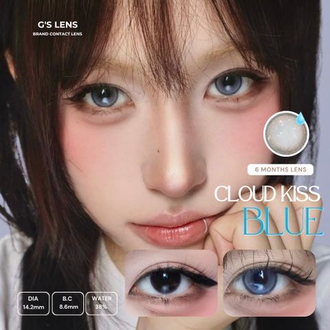 Kính áp tròng 6 tháng CLOUD KISS BLUE màu xanh dương sáng tây giãn tròng nhỏ GTRENDY - MCK1