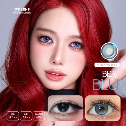 Kính áp tròng 6 tháng BEA BLUE màu xanh dương sáng tây giãn tròng nhỏ GTRENDY - MC38