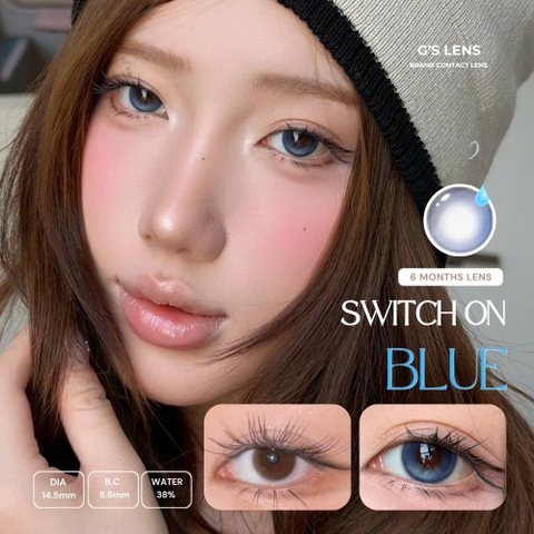 Kính áp tròng 6 tháng SWITCH ON BLUE màu xanh sáng tây giãn tròng nhỏ GTRENDY - MCK1