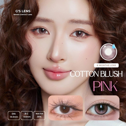 Kính áp tròng 6 tháng COTTON BLUSH PINK màu hồng tự nhiên giãn tròng nhỏ GTRENDY - MCK1