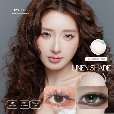 Kính áp tròng 6 tháng LINE SHADE GRAY màu xám sáng tây giãn tròng nhỏ GTRENDY - MCK1