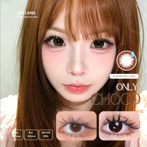 Kính áp tròng 6 tháng ONLY CHOCO màu choco tự nhiên giãn tròng to GTRENDY - MC38