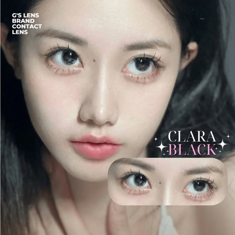 Kính áp tròng 6 tháng CLARA BLACK màu đen xám sáng tây giãn tròng nhẹ GTRENDY - MC38