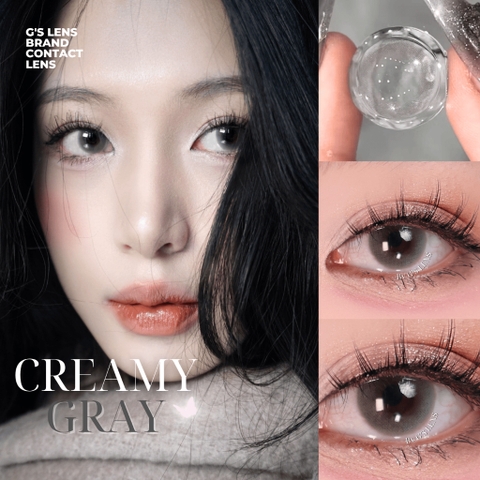 Kính áp tròng 6 tháng CREAMY GRAY màu xám tự nhiên giãn tròng nhỏ GTRENDY - MCK1