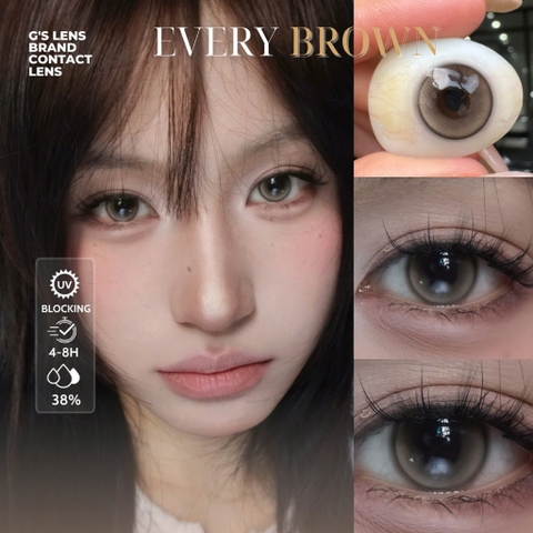 Kính áp tròng 6 tháng EVERY BROWN màu nâu sáng tây giãn tròng nhỏ GTRENDY - MCK1