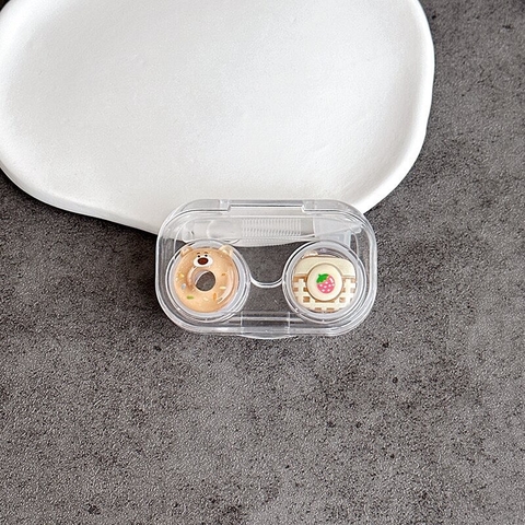 Khay Mini 3D Gấu Dâu Brown-Case Đựng Lens