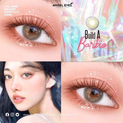 Kính Áp Tròng Lens Mắt Angel Eyes BUILD A BARBIE Gray Size XS 13.3mm (0-8 độ)