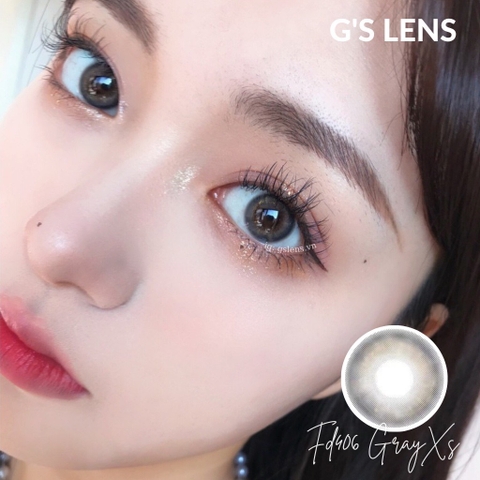 Kính áp tròng 6 tháng BLING GRAY màu xám nâu tự nhiên không giãn tròng GTRENDY