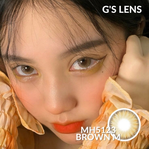 Kính áp tròng 6 tháng MH5123 BROWN màu nâu sáng tây giãn tròng vừa GTRENDY - MC38