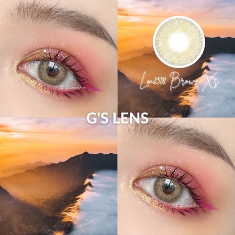 Kính Áp Tròng Lens Mắt LM2318 BROWN Size S 14.2mm (0-6 độ)