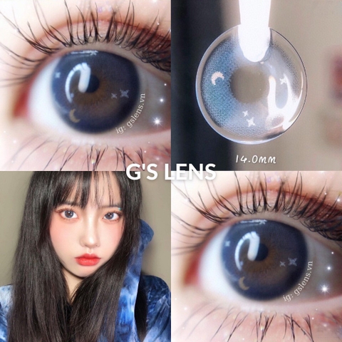 Kính áp tròng 6 tháng X644 BLUE màu xanh dương tự nhiên không giãn tròng GTRENDY - MC38