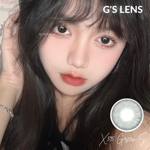 Kính áp tròng 6 tháng X595 GREEN màu xanh lá tự nhiên giãn tròng nhỏ GTRENDY - MC38