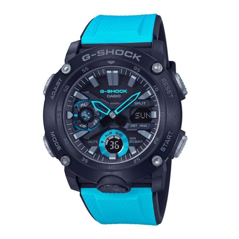 G-SHOCK GA-2000-1A2DR – NAM – KÍNH CỨNG – QUARTZ (PIN) – MẶT SỐ 51.2MM, BỘ BẤM GIỜ, CHỐNG NƯỚC 20ATM