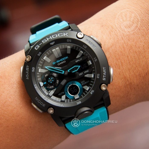 G-SHOCK GA-2000-1A2DR – NAM – KÍNH CỨNG – QUARTZ (PIN) – MẶT SỐ 51.2MM, BỘ BẤM GIỜ, CHỐNG NƯỚC 20ATM
