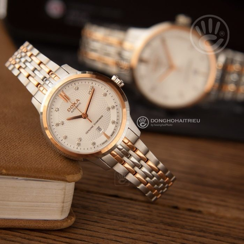 DOXA EXECUTIVE D221RSV – NỮ – KÍNH SAPPHIRE – AUTOMATIC (TỰ ĐỘNG) – MẶT SỐ 31 MM, ĐÍNH 14 VIÊN KIM CƯƠNG, TRỮ CÓT 38 GIỜ