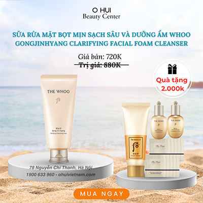 Sữa rửa mặt Whoo dưỡng ẩm Gongjinhyang Facial Foam Cleanser Y24