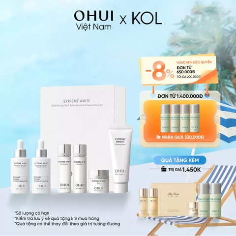 [KOL x OHUI] Bộ Dưỡng Da Ohui Extreme White Melatoing Due Set