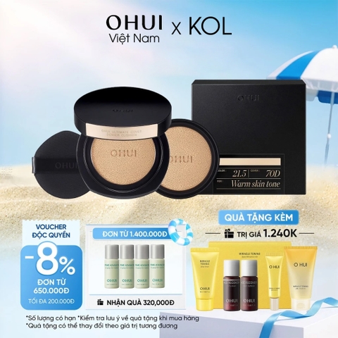 Bộ phấn Nước Kiềm Dầu Ohui Ultimate Cover Denier Cushion