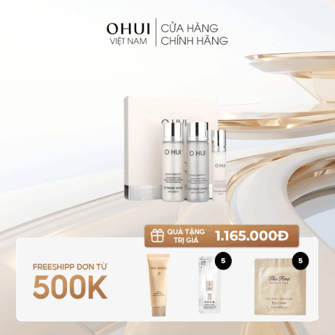Bộ sản phẩm dưỡng trắng da Ohui Extreme White Miniature Kit 3 sản phẩm