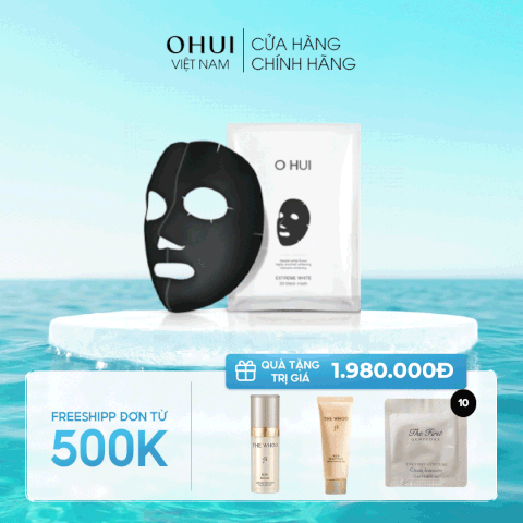 Mặt nạ dưỡng trắng OHUI Extreme White 3D Black Mask