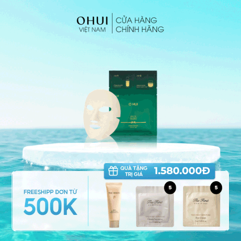 Mặt nạ 3 bước ngăn ngừa nếp nhăn sớm OHUI Prime Advancer 3-Step Mask