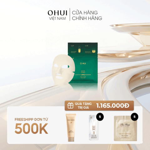 Mặt nạ 3 bước ngăn ngừa nếp nhăn sớm OHUI Prime Advancer 3-Step Mask