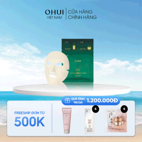 Mặt nạ 3 bước ngăn ngừa nếp nhăn sớm OHUI Prime Advancer 3-Step Mask