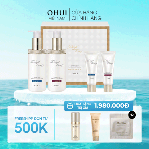 Bộ Sữa Tắm Liệu Pháp Hải Dương OHUI Delight Therapy Body 2pcs Set