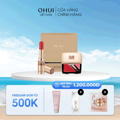 Bộ Son Dưỡng Môi OHUI The First Geniture Lipbalm Red Set