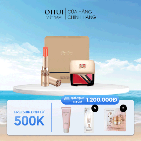 Bộ Son Dưỡng Môi OHUI The First Geniture Lipbalm Coral Set