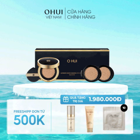 Bộ phấn Nước Ohui Ultimate Cover Cushion Satin 3pcs