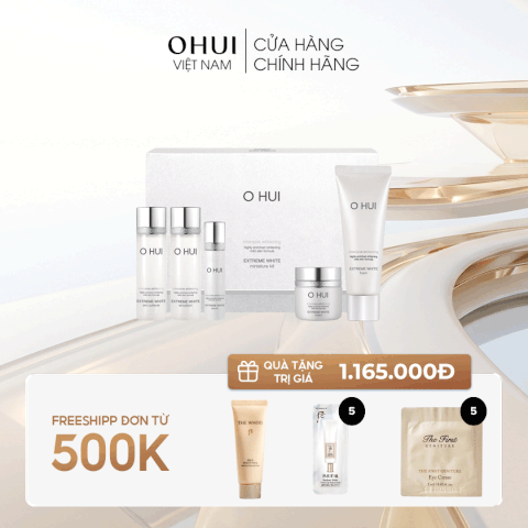 Bộ sản phẩm dưỡng trắng da Ohui Extreme White Miniature Kit 5 sản phẩm