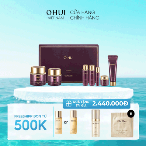 Set Kem chống lão hóa cải thiện nếp nhăn Ohui Age Recovery Cream 80ml