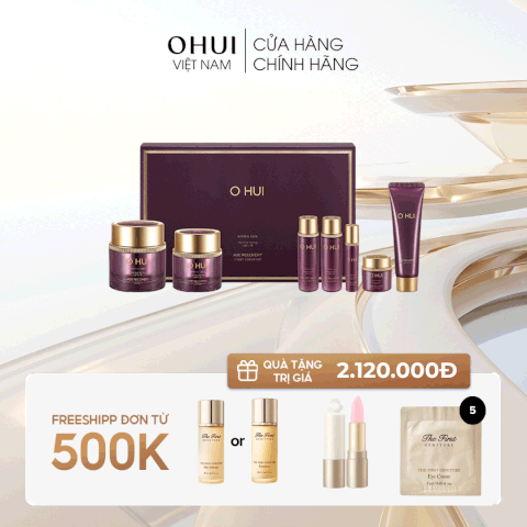 Set Kem chống lão hóa cải thiện nếp nhăn Ohui Age Recovery Cream 80ml