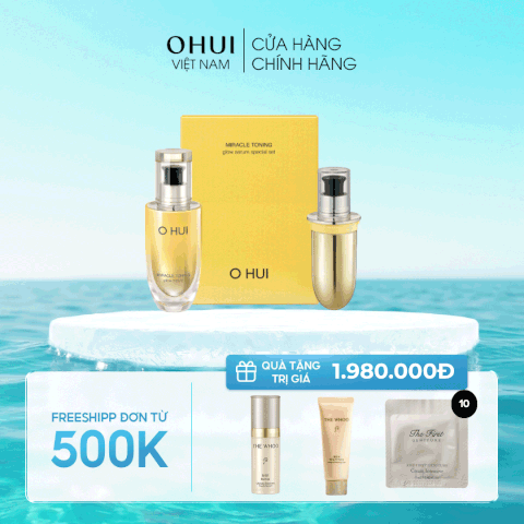 Bộ Tinh Chất Dưỡng Sáng Ohui Miracle Toning Glow Serum 100ml Set