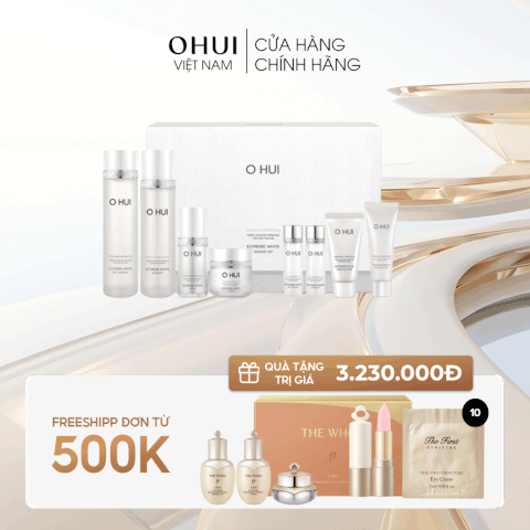 Bộ Dưỡng Trắng Da Căng Mịn Ohui Extreme White 4pcs Special Set