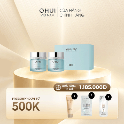 Bộ Kem Dưỡng Da Cấp Ẩm Ohui Miracle Aqua 2pcs