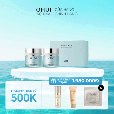 Bộ Kem Dưỡng Da Cấp Ẩm Ohui Miracle Aqua 2pcs
