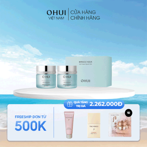Bộ Kem Dưỡng Da Cấp Ẩm Ohui Miracle Aqua 2pcs