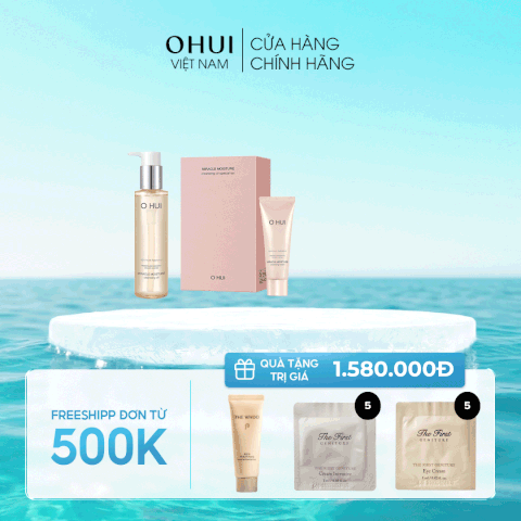 Bộ Dầu Tẩy Trang OHUI Miracle Moisture Cleansing Oil Set