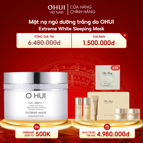 Mặt nạ ngủ dưỡng trắng da OHUI Extreme White Sleeping Mask