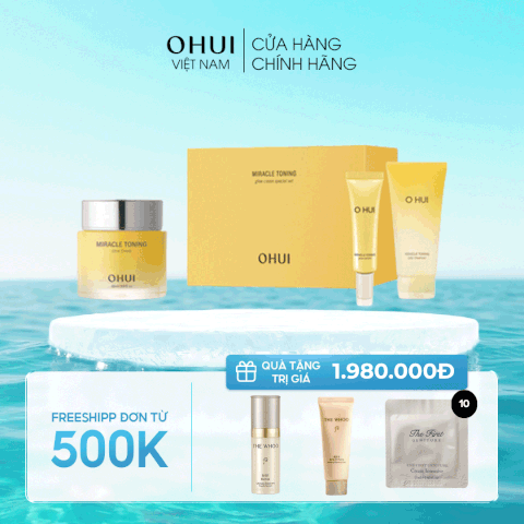 Bộ Kem Dưỡng Ohui Miracle Toning Glow Cream Special Set