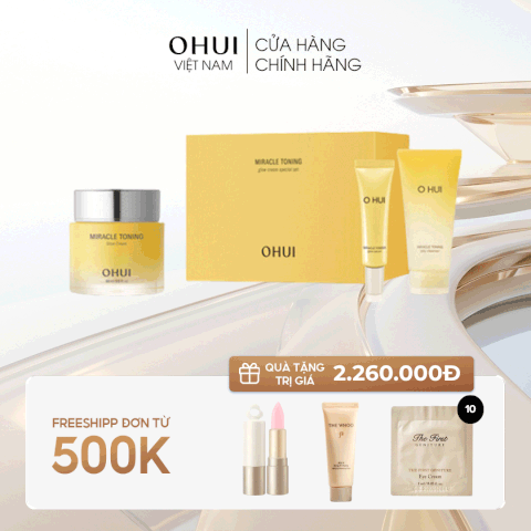 Bộ Kem Dưỡng Ohui Miracle Toning Glow Cream Special Set