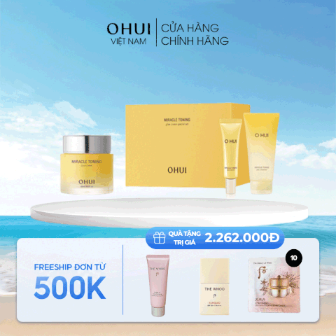 Bộ Kem Dưỡng Ohui Miracle Toning Glow Cream Special Set