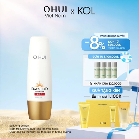 Kem chống nắng OHUI Day Shield Perfect Sun Red cho da dễ ửng đỏ